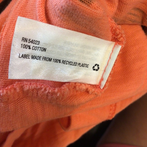 Gap XS Orange Striped Top 3/4 Sleeve Boat Neck Casual Soft Y2K Retro Indie - Picture 7 of 8